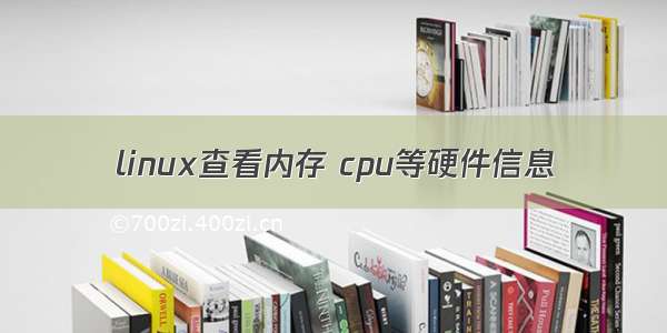 linux查看内存 cpu等硬件信息