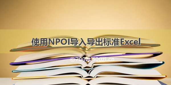 使用NPOI导入导出标准Excel