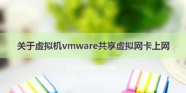 关于虚拟机vmware共享虚拟网卡上网