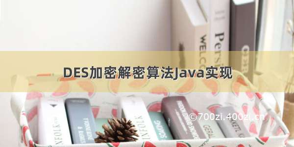 DES加密解密算法Java实现