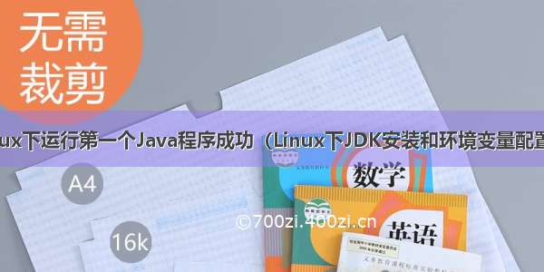 Linux下运行第一个Java程序成功（Linux下JDK安装和环境变量配置等）