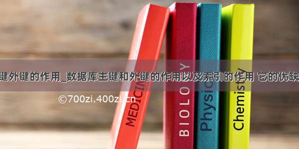 mysql中主键外键的作用_数据库主键和外键的作用以及索引的作用 它的优缺点是什么?...