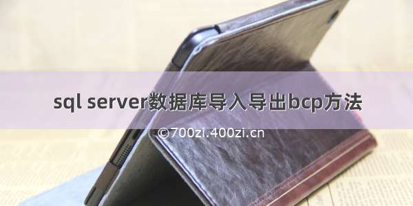 sql server数据库导入导出bcp方法