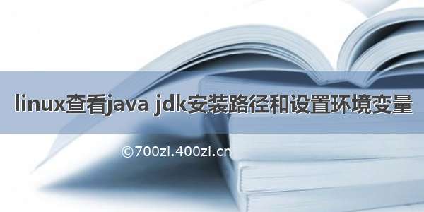 linux查看java jdk安装路径和设置环境变量