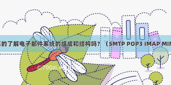 6.4 你真的了解电子邮件系统的组成和结构吗？（SMTP POP3 IMAP MIME……）