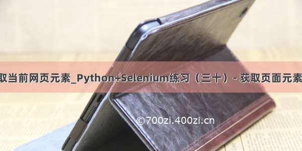 python获取当前网页元素_Python+Selenium练习（三十）- 获取页面元素的href属性