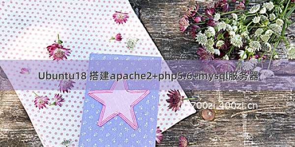 Ubuntu18 搭建apache2+php5.6+mysql服务器