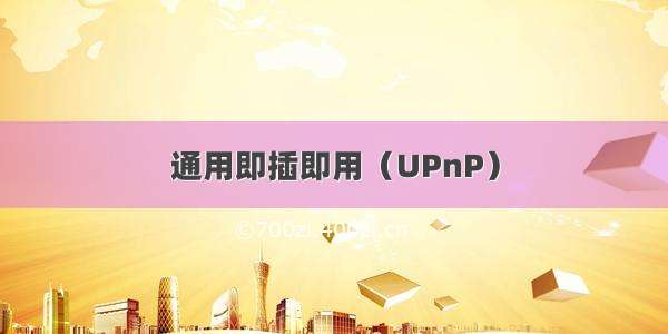 通用即插即用（UPnP）