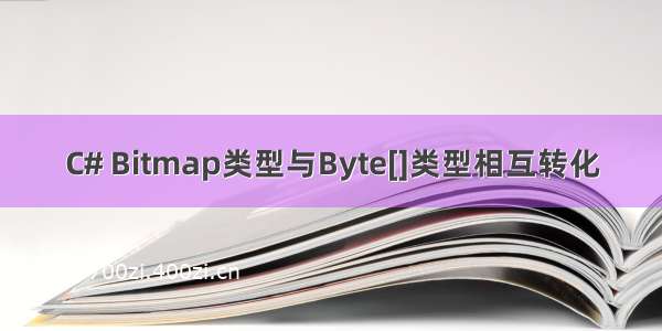 C# Bitmap类型与Byte[]类型相互转化