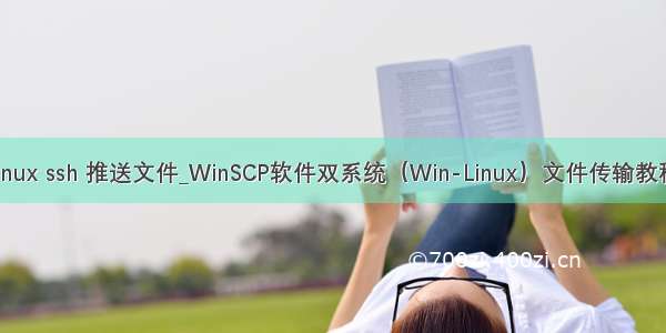 linux ssh 推送文件_WinSCP软件双系统（Win-Linux）文件传输教程