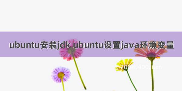 ubuntu安装jdk ubuntu设置java环境变量