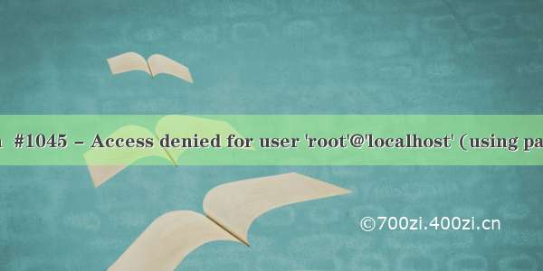 phpmyadmin  #1045 - Access denied for user 'root'@'localhost' (using password: NO)