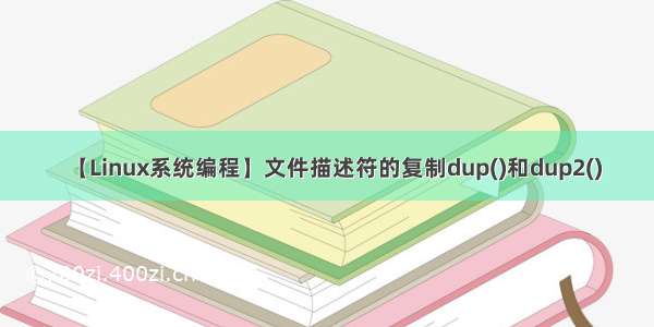 【Linux系统编程】文件描述符的复制dup()和dup2()