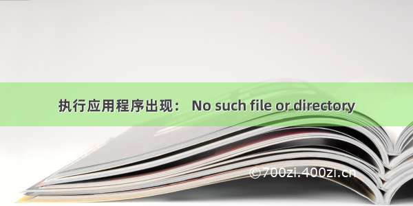 执行应用程序出现： No such file or directory