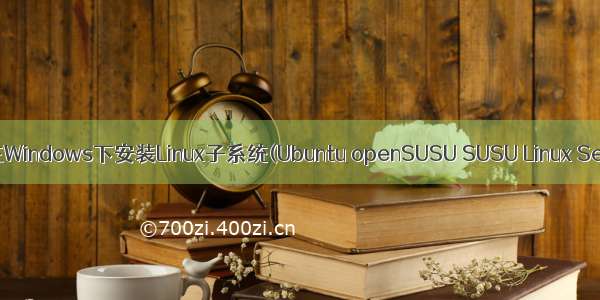 如何在Windows下安装Linux子系统(Ubuntu openSUSU SUSU Linux Server)