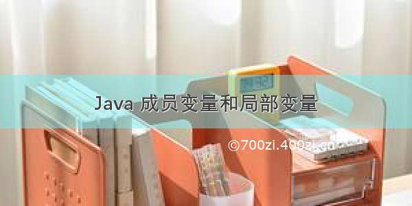 Java 成员变量和局部变量