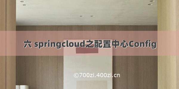 六 springcloud之配置中心Config