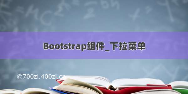 Bootstrap组件_下拉菜单