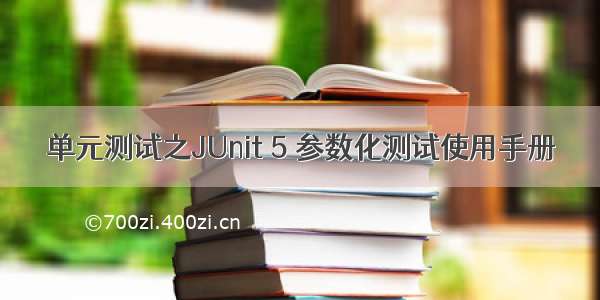 单元测试之JUnit 5 参数化测试使用手册