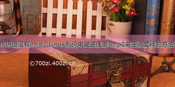 linux环境没有bzip2 Linux系统中安装使用Bzip2来压缩文件的方法讲解