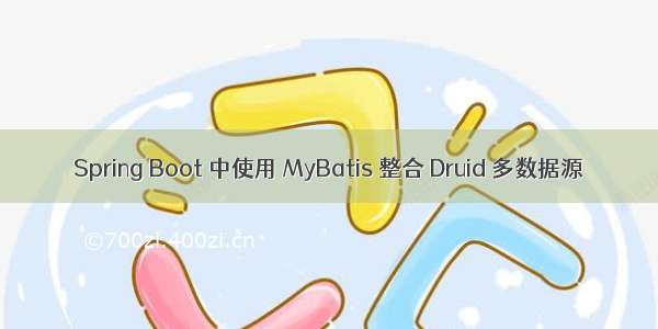 Spring Boot 中使用 MyBatis 整合 Druid 多数据源