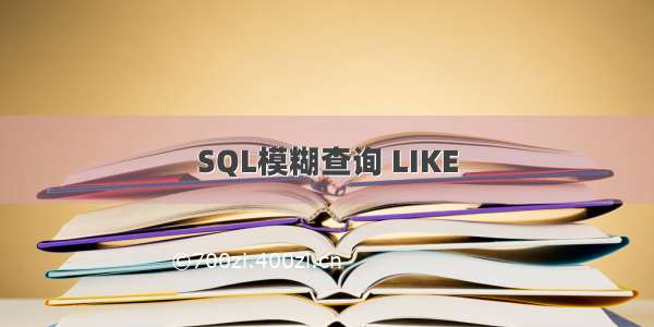 SQL模糊查询 LIKE