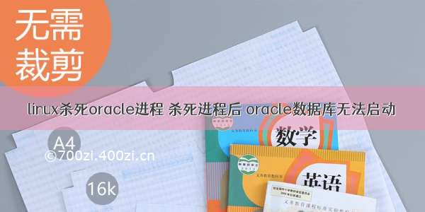 linux杀死oracle进程 杀死进程后 oracle数据库无法启动