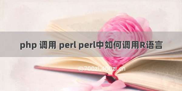 php 调用 perl perl中如何调用R语言