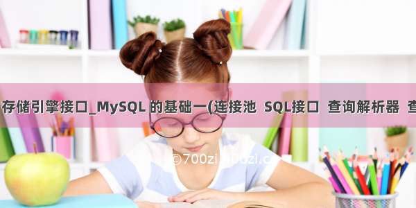 mysql 存储引擎接口_MySQL 的基础一(连接池  SQL接口  查询解析器  查询优化