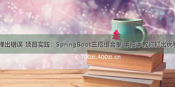 前端封装接口弹出错误_项目实践：SpringBoot三招组合拳 手把手教你打出优雅的后端接口...