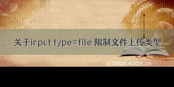 关于input type=file 限制文件上传类型