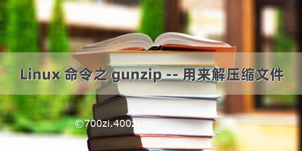 Linux 命令之 gunzip -- 用来解压缩文件