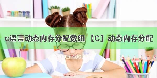 c语言动态内存分配数组 【C】动态内存分配