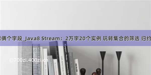 stream 过滤俩个字段_Java8 Stream：2万字20个实例 玩转集合的筛选 归约 分组 聚合...