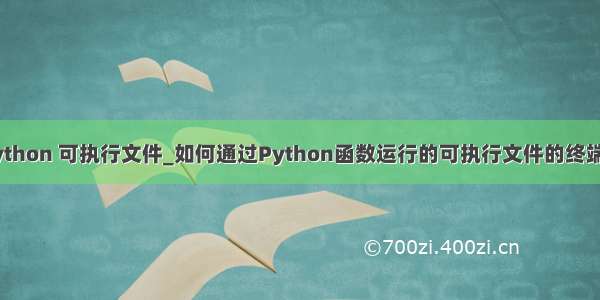 python 可执行文件_如何通过Python函数运行的可执行文件的终端...