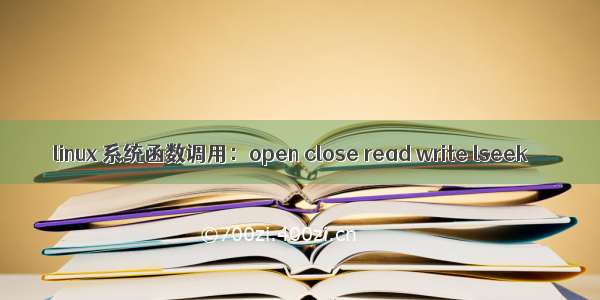 linux 系统函数调用：open close read write lseek