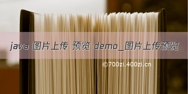 java 图片上传 预览 demo_图片上传预览