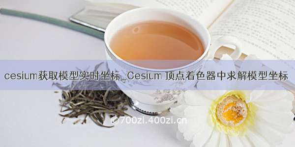 cesium获取模型实时坐标_Cesium 顶点着色器中求解模型坐标