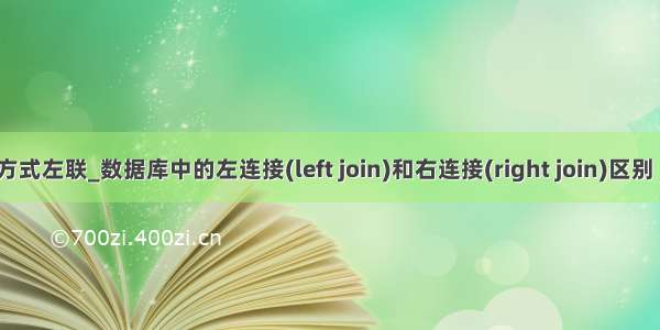 mysql连接方式左联_数据库中的左连接(left join)和右连接(right join)区别 | 改变自己...