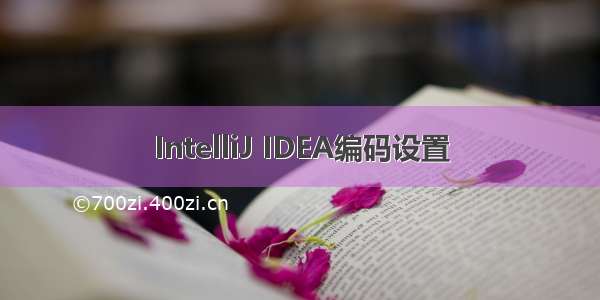 IntelliJ IDEA编码设置