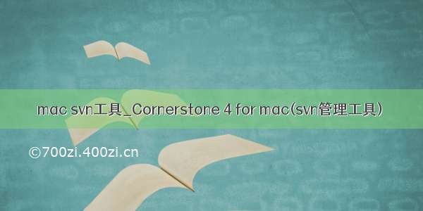 mac svn工具_Cornerstone 4 for mac(svn管理工具)