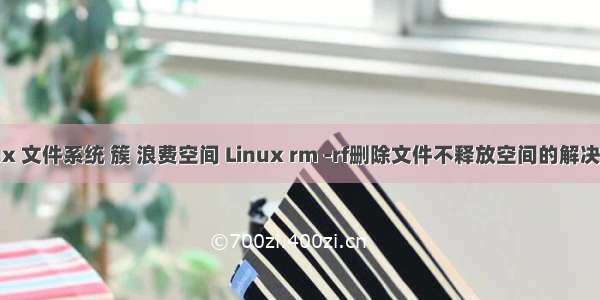 linux 文件系统 簇 浪费空间 Linux rm -rf删除文件不释放空间的解决办法