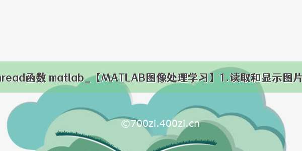 imread函数 matlab_【MATLAB图像处理学习】1.读取和显示图片