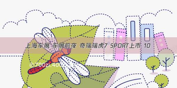 上海车展 车展前夜 奇瑞瑞虎7 SPORT上市 10