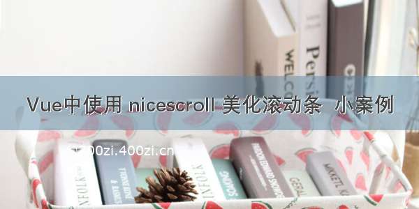 Vue中使用 nicescroll 美化滚动条  小案例