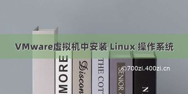 VMware虚拟机中安装 Linux 操作系统