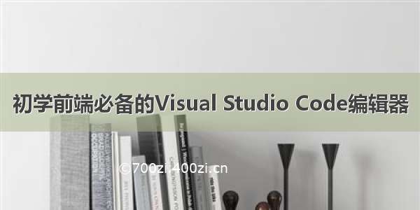 初学前端必备的Visual Studio Code编辑器