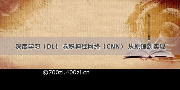 深度学习（DL） 卷积神经网络（CNN） 从原理到实现