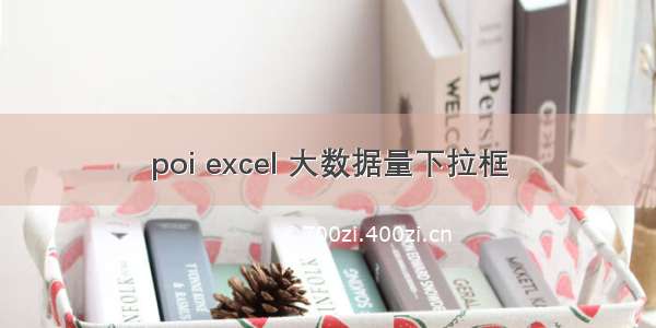 poi excel 大数据量下拉框