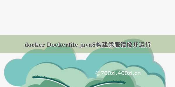 docker Dockerfile java8构建微服镜像并运行